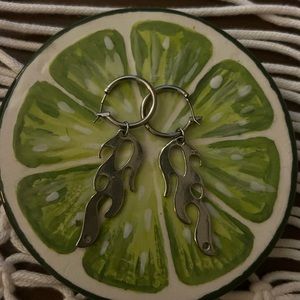 brandy melville flame earrings